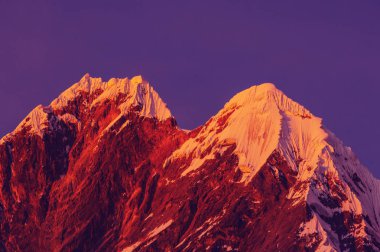 Cordillera yükseltisidir güzel dağ manzarası