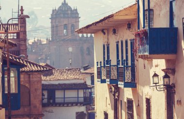 Güzel ünlü Cusco şehirde Peru.
