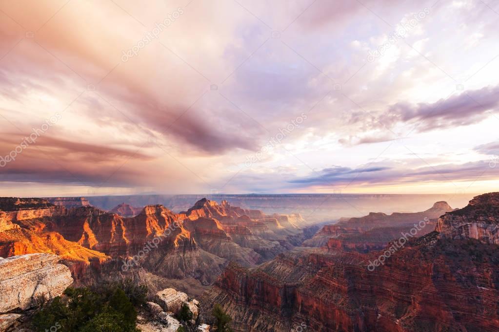 Picturesque landscapes of the Grand Canyon