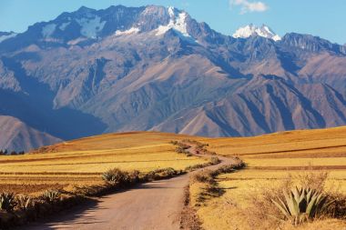 Pampas landscape in  Cordillera de Los Andes