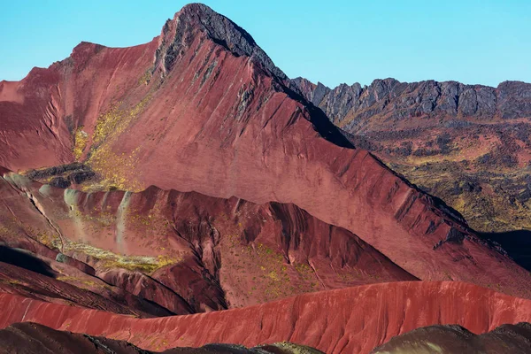 Montana de Siete Colores,  Rainbow Mountain. — Fotografia de Stock