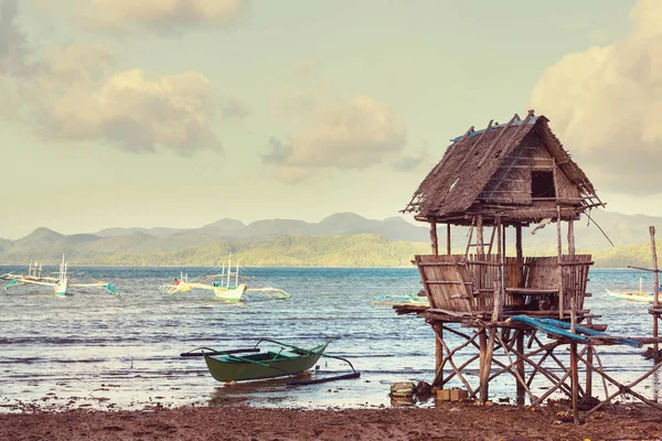 Traditionell fiskeby i Palawan — Stockfoto