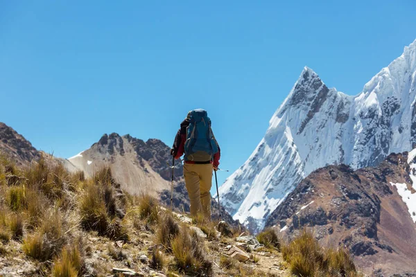 Man wandelaar in Peru — Stockfoto