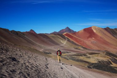 Sahne Vinicunca, Cusco bölge, Peru hiking.