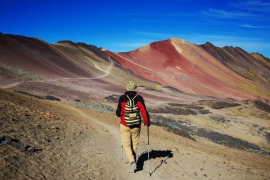 Sahne Vinicunca, Cusco bölge, Peru hiking.