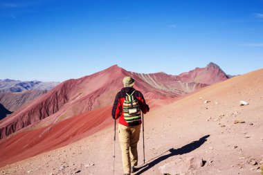 Sahne Vinicunca, Cusco bölge, Peru hiking.