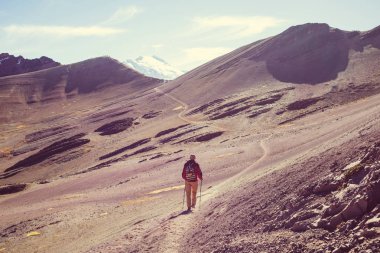 Sahne Vinicunca, Cusco bölge, Peru hiking.
