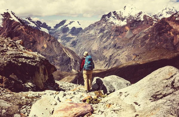 Escursionista in Perù — Foto Stock