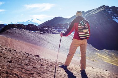 Sahne Vinicunca, Cusco bölge, Peru hiking.