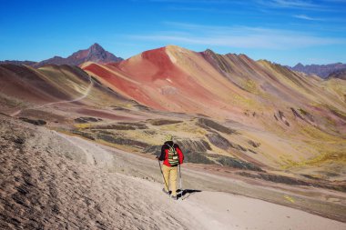 Sahne Vinicunca, Cusco bölge, Peru hiking.