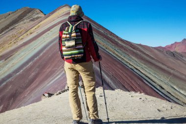 Sahne Vinicunca, Cusco bölge, Peru hiking.