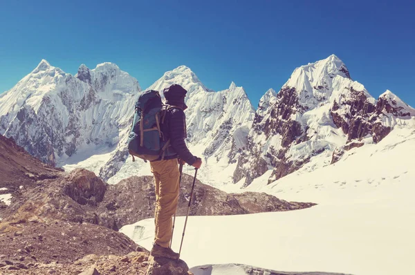 Wanderszene in den Cordillera-Bergen — Stockfoto