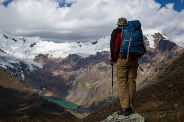 徒步旅行在科迪勒拉山系的场景 — 图库照片