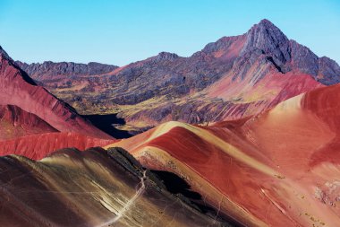 scenic view in Vinicunca, Cusco Region, Peru clipart