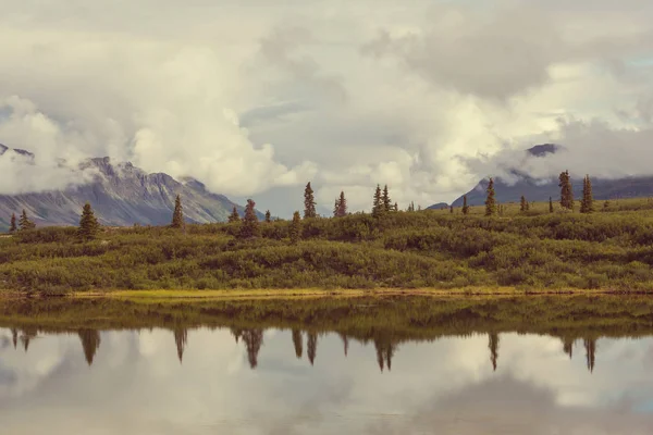 Malerische alaska-berge im sommer — Stockfoto