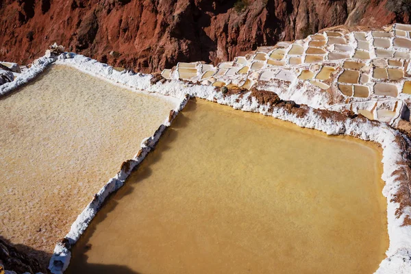 Maras salt dammar — Stockfoto