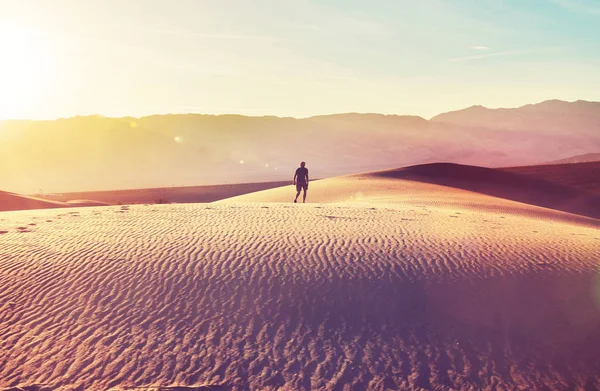 Пішохід в пустелі . — стокове фото