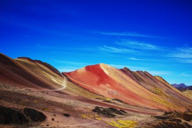 scenic view in Vinicunca, Cusco Region, Peru clipart