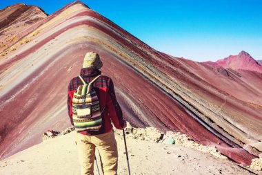 Sahne Vinicunca, Cusco bölge, Peru hiking