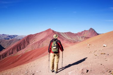 Sahne Vinicunca, Cusco bölge, Peru hiking