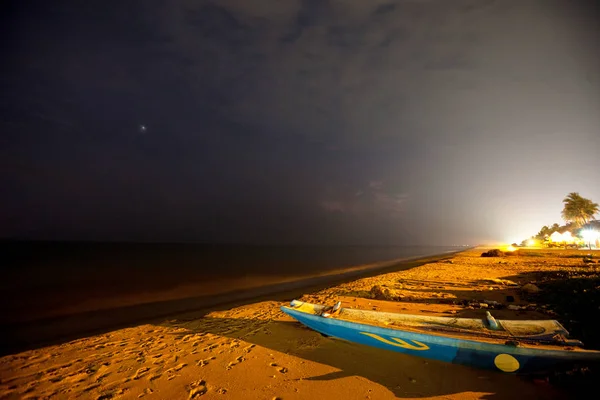 Strand Bei Nacht Malerische Aussicht — Stockfoto