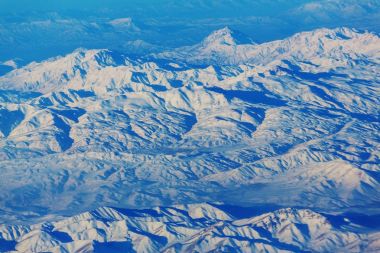 Uçan uçak havadan görünümü 