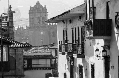 Güzel ünlü Cusco şehirde Peru.