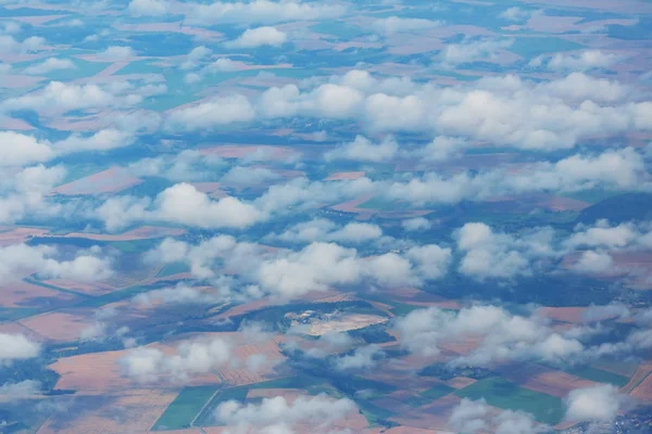 Vista aérea das aeronaves que voam — Fotografia de Stock