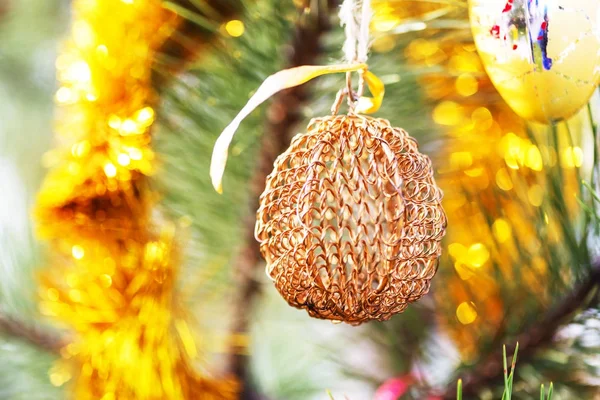 Hermosa Decoración Tradicional Navidad Primer Plano — Foto de Stock