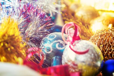 Güzel geleneksel Noel dekor yakın plan