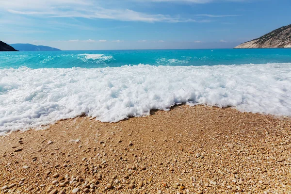 Bella Spiaggia Sull Oceano Vista Panoramica — Foto Stock