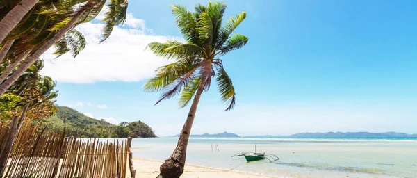 Amazing Scenic View Sea Bay Mountain Islands Palawan Philippines — Stock Photo, Image