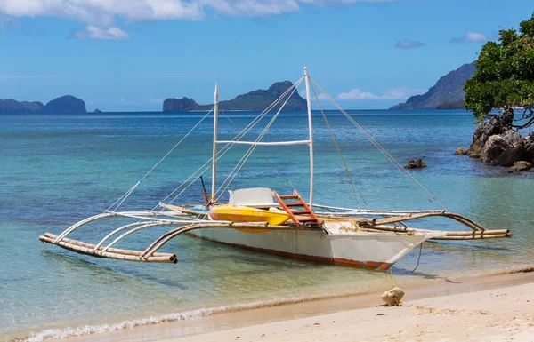 Tradiční Filipínská Loď Moři Ostrov Palawan Filipíny — Stock fotografie