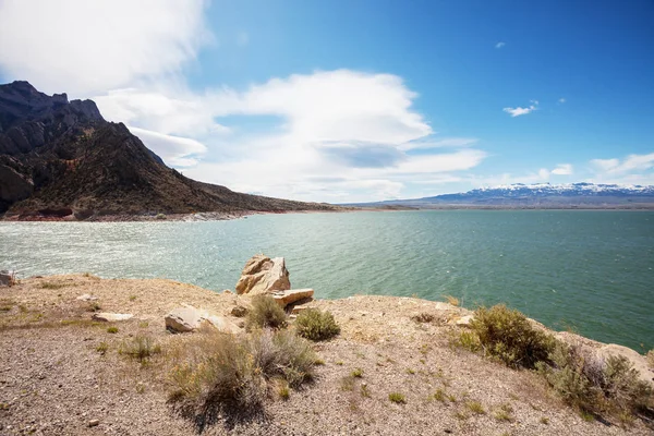 Lago Serenidade Nas Montanhas Vista Panorâmica — Fotografia de Stock