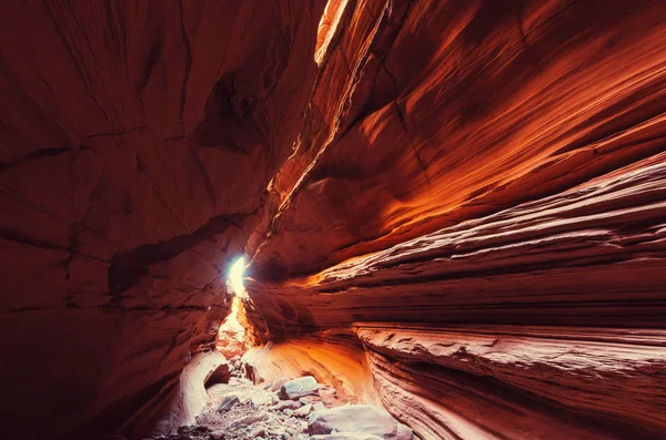 Happy Canyon Fantastic Scene Unusual Colorful Sandstone Formations Deserts Utah — Stock Photo, Image