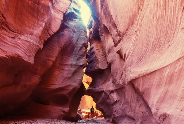 Happy Canyon Fantastic Scene Unusual Colorful Sandstone Formations Deserts Utah — Stock Photo, Image