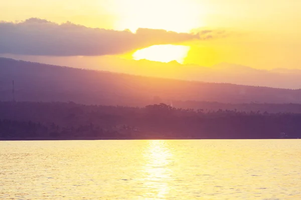 Vulcão Agung Amed Beach Bali Indonésia — Fotografia de Stock