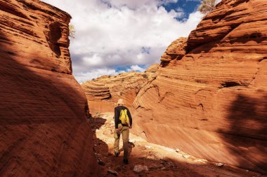 Utah dağlarda yürüyüş