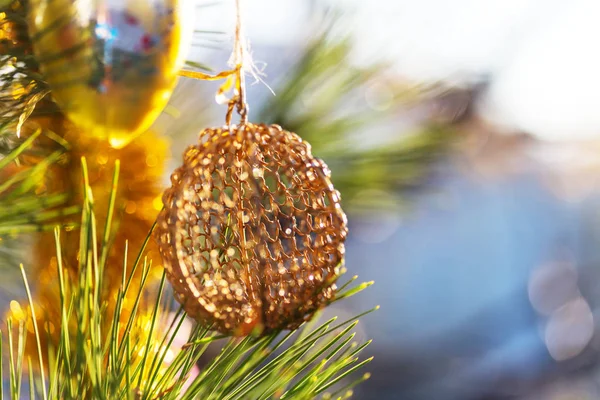 Vacker Traditionell Jul Inredning Närbild — Stockfoto