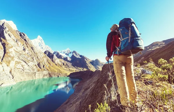 Túrázás Helyszíne Cordillera Hegyek Peru — Stock Fotó