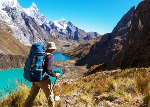 Drie Lagunes Bij Cordillera Huayhuash Peru — Stockfoto
