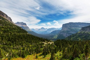 Picturesque rocky peaks of the Glacier National Park, Montana, USA clipart