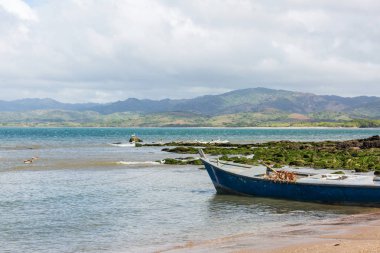 Kosta Rika 'daki güzel tropikal Pasifik Okyanusu kıyısı