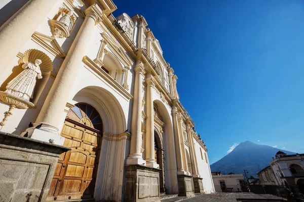 Gyarmati Építészet Ókori Antigua Guatemala Városban Közép Amerikában Guatemalában — Stock Fotó