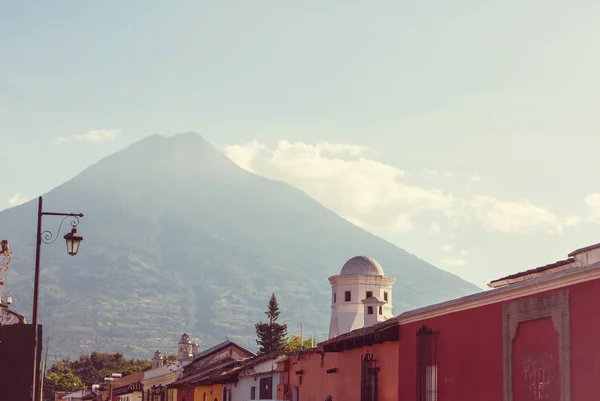 Colonial architecture in ancient Antigua Guatemala city, Central America, Guatemala