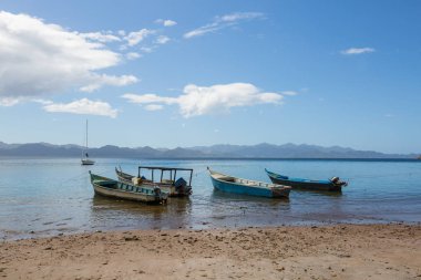 Kosta Rika 'daki güzel tropikal Pasifik Okyanusu kıyısı