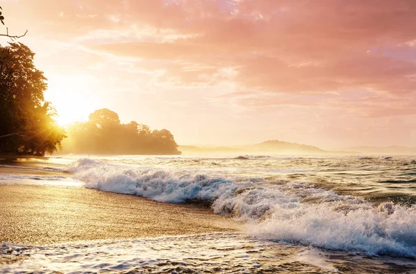 Frumoasă Coastă Tropicală Oceanului Pacific Costa Rica — Fotografie, imagine de stoc