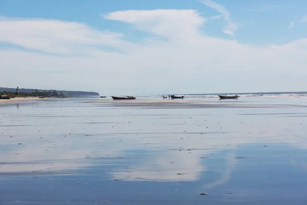 Widok Małą Plażę Salwadorze Wybrzeże Pacyfiku — Zdjęcie stockowe