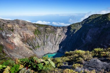 Hike to Irazu Volcano in Central America. Costa Rica clipart