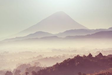 Güzel volkanlar manzara Guatemala, Orta Amerika